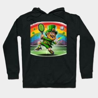 Leprechaun Playing Pickleball St Patrick's Day Hoodie